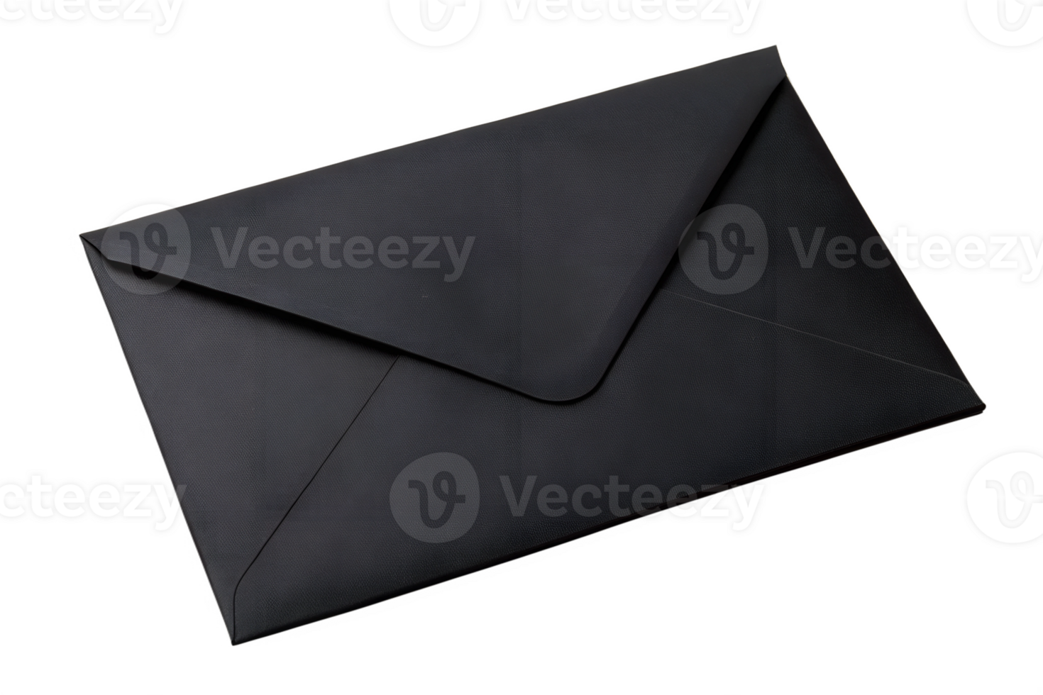 Black envelope isolated on the transparent background png