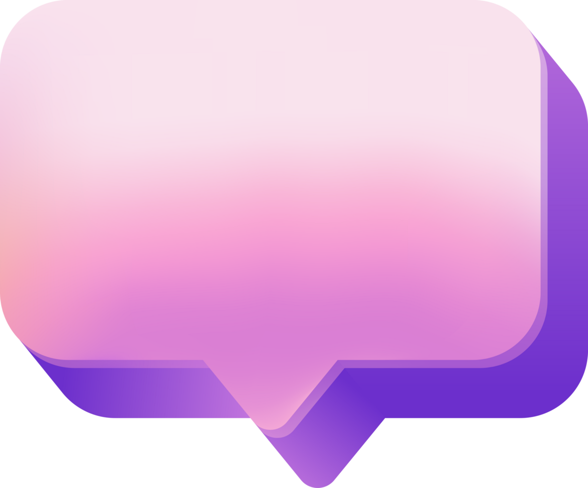 Chat talk speech bubble 3D Geometric Shapes Icons png