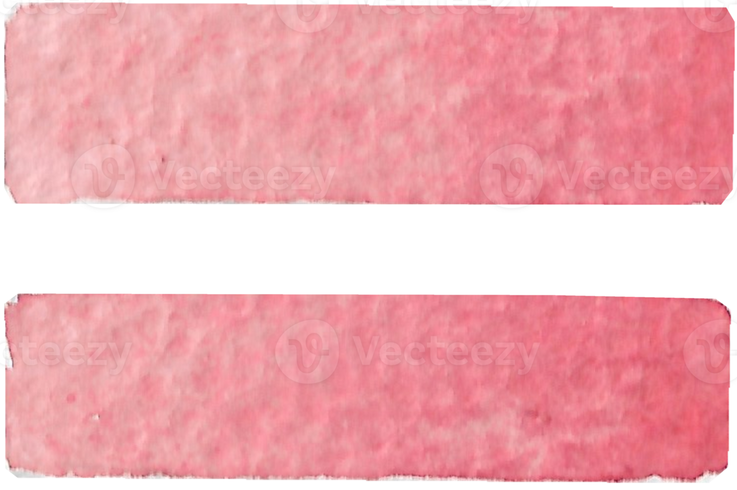 Numeric Equal or Equal symbol that is drawn and painted by hand in light red watercolor of fine art style png
