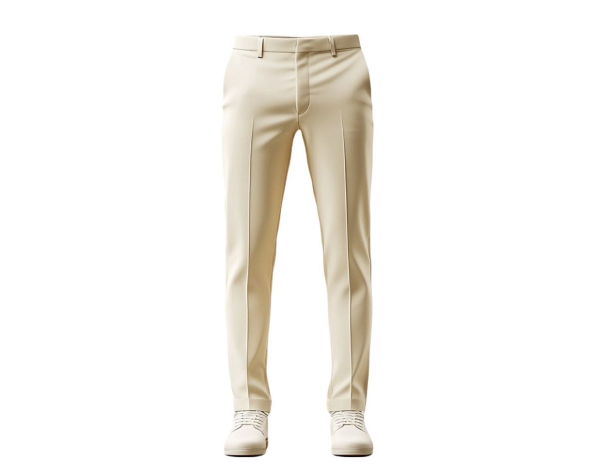 A realistic high-quality cream pants mockup, png