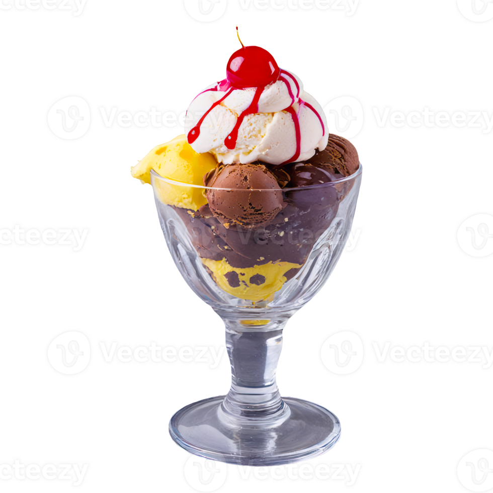Multicolored ice cream, image without background, for graphic design png