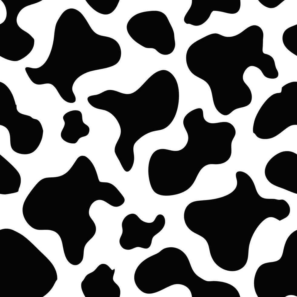 Cow skin Pattern illustration, animal print background vector