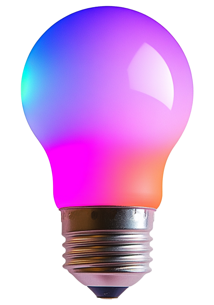 A Colorful Light Bulb Vibrant and Decorative Illuminating Design png