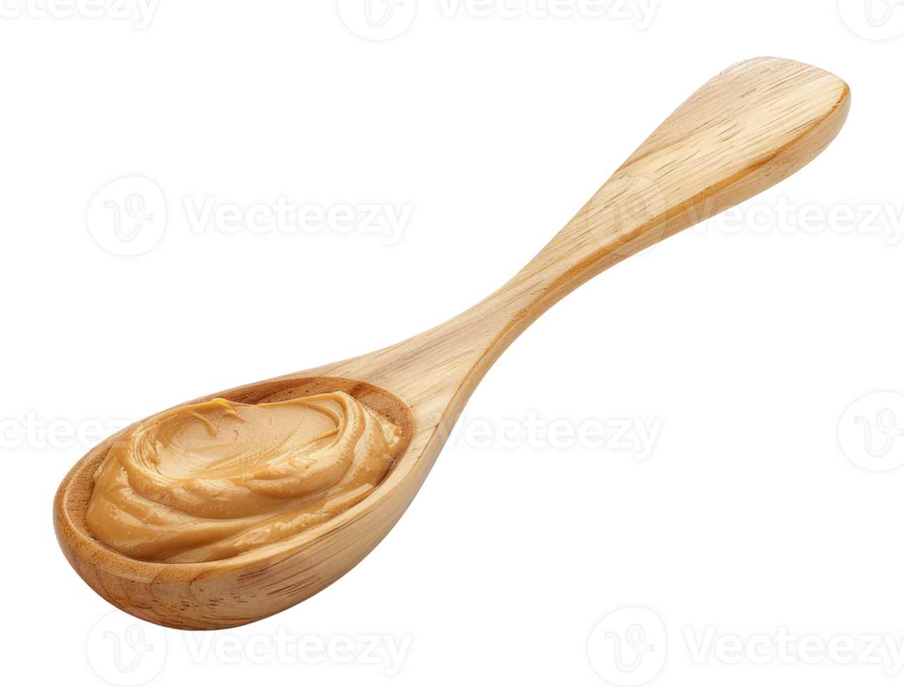 Wooden Spoon with Peanut Butter png
