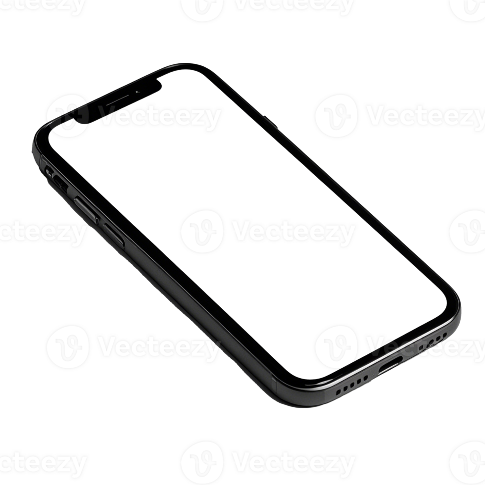 High Quality Smartphone Mockup On A Transparent Background png