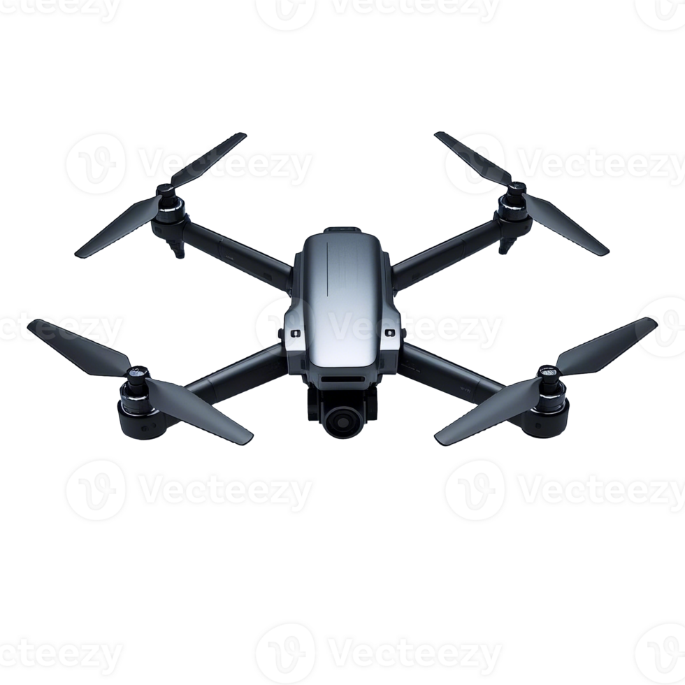 Modern Drone In Gray And Black Isolated On Transparent Background png