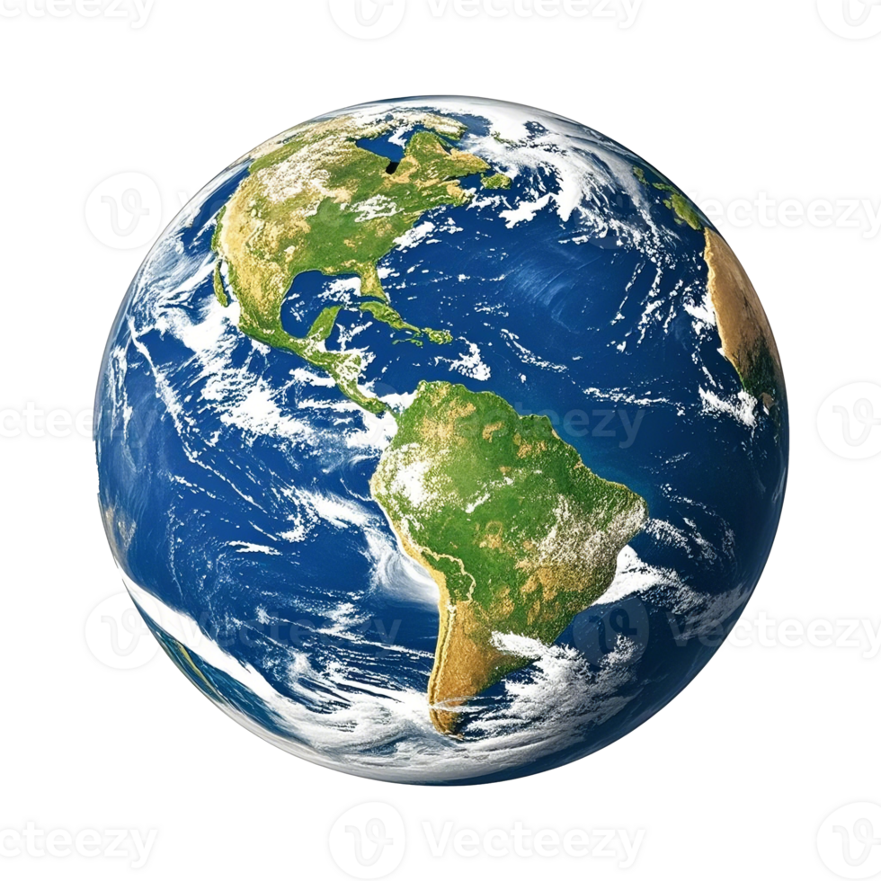 High Resolution Image Of Earth From Space Showing Global Details Isolated On Transparent Background png