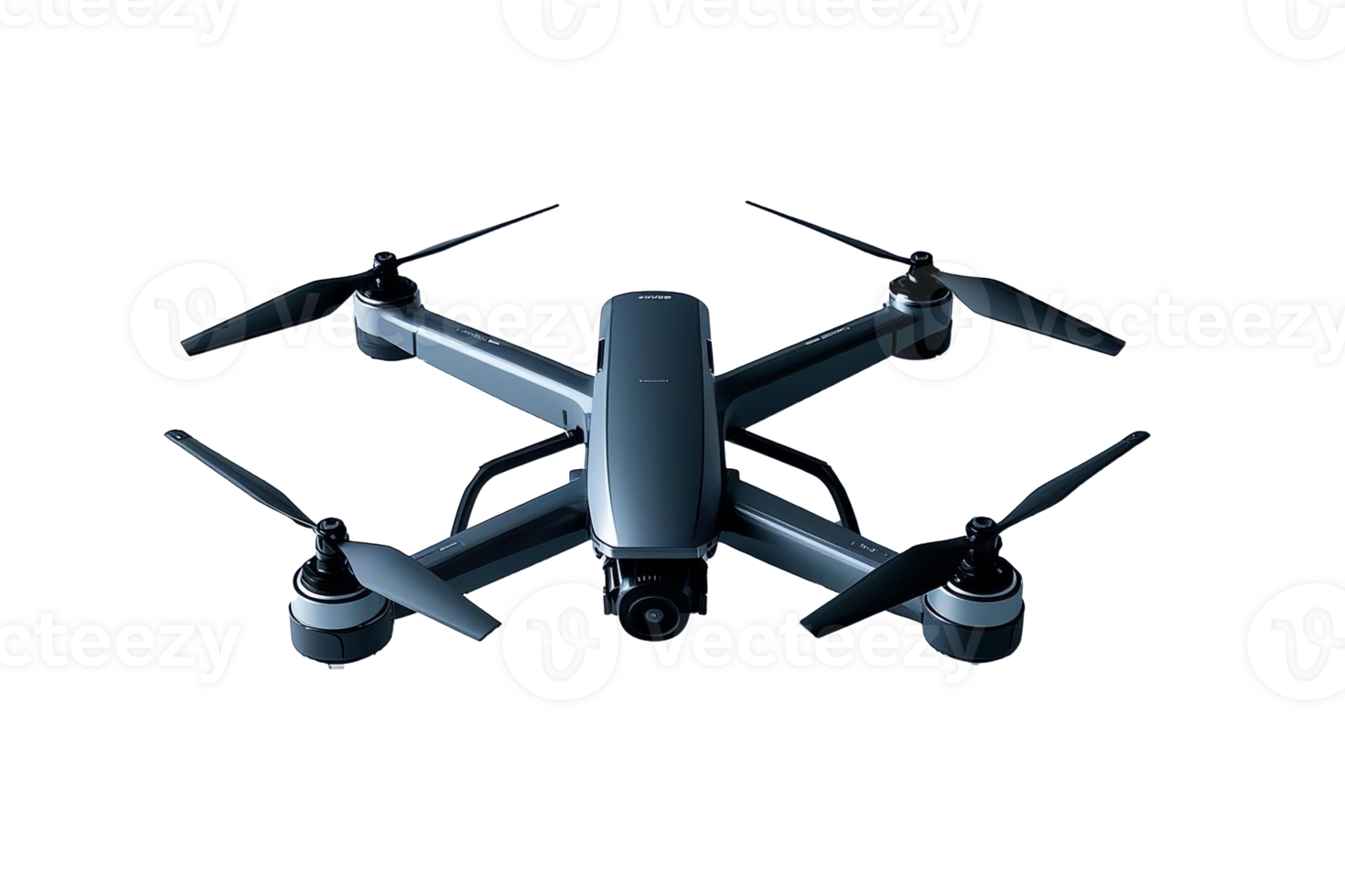 High Tech Drone In A Sleek Gray Design Isolated On Transparent Background png