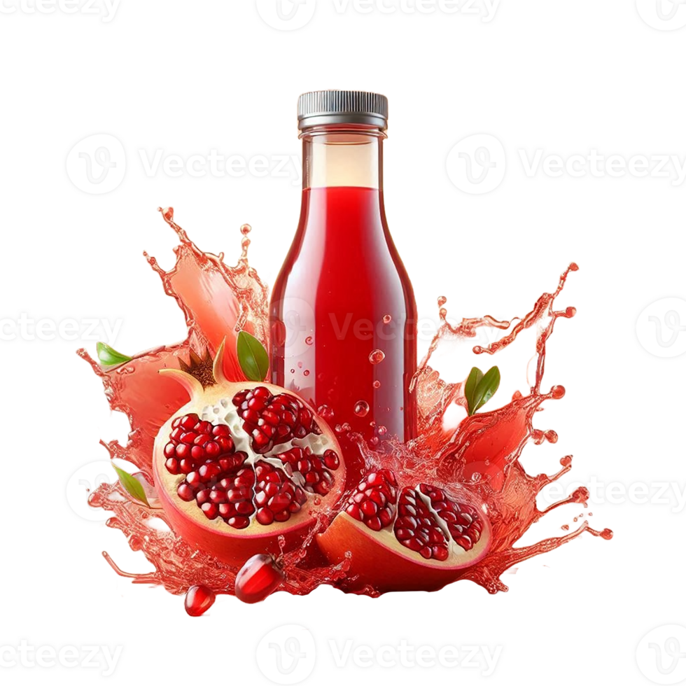 Pomegranate juice with splash png