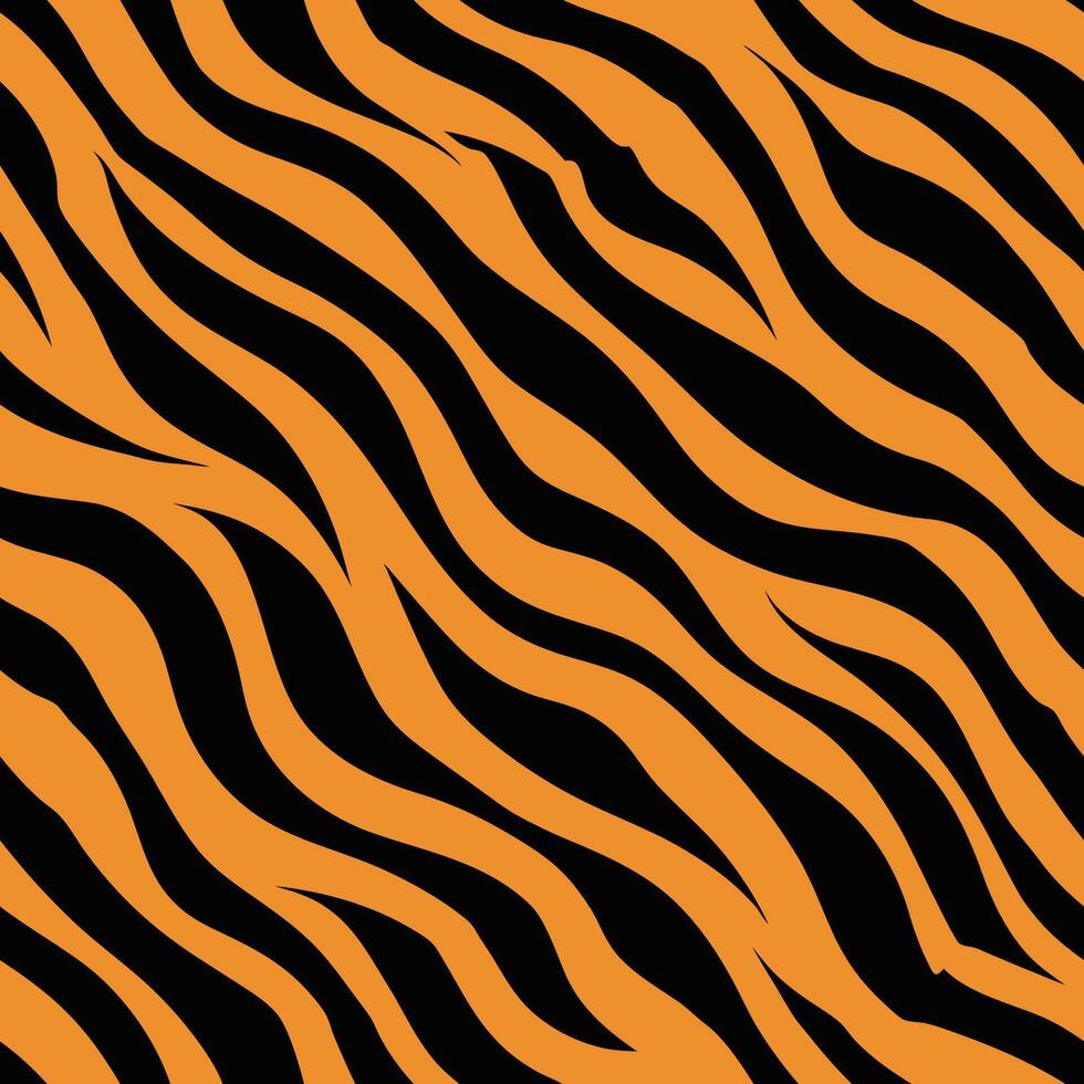 Tiger skin Pattern illustration, animal print background vector