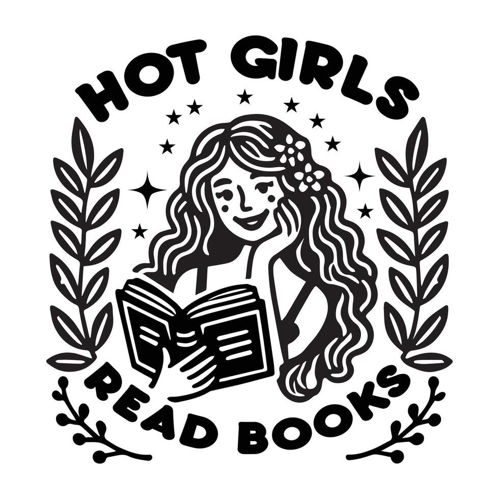Fun Book Reader Typography T-shirt for Bookworms and Learners vector