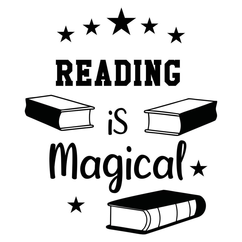Education Themed T-shirt Design with Book Reader Typography vector