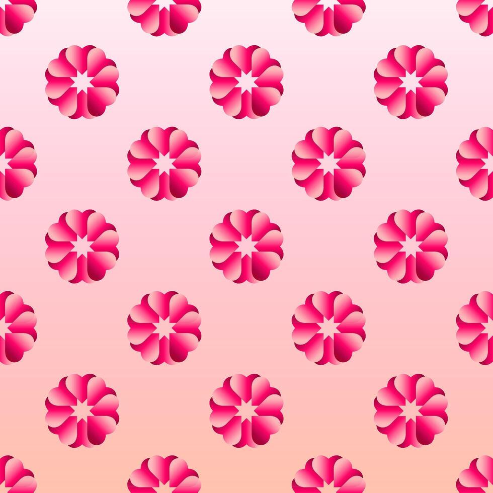 floral in the form of hearts, bright background vector