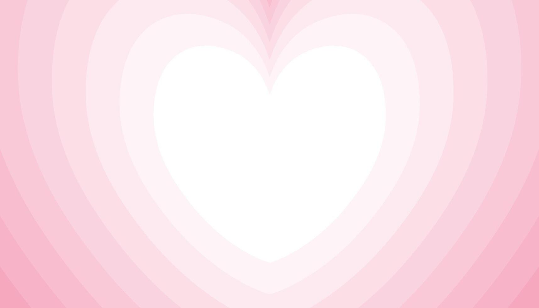 Heart gradient Valentines day background. Pink heart striped pattern. Glowing heart. Template for wallpaper, frame, posters, banners, greeting card, wedding invitation. Flat design. vector
