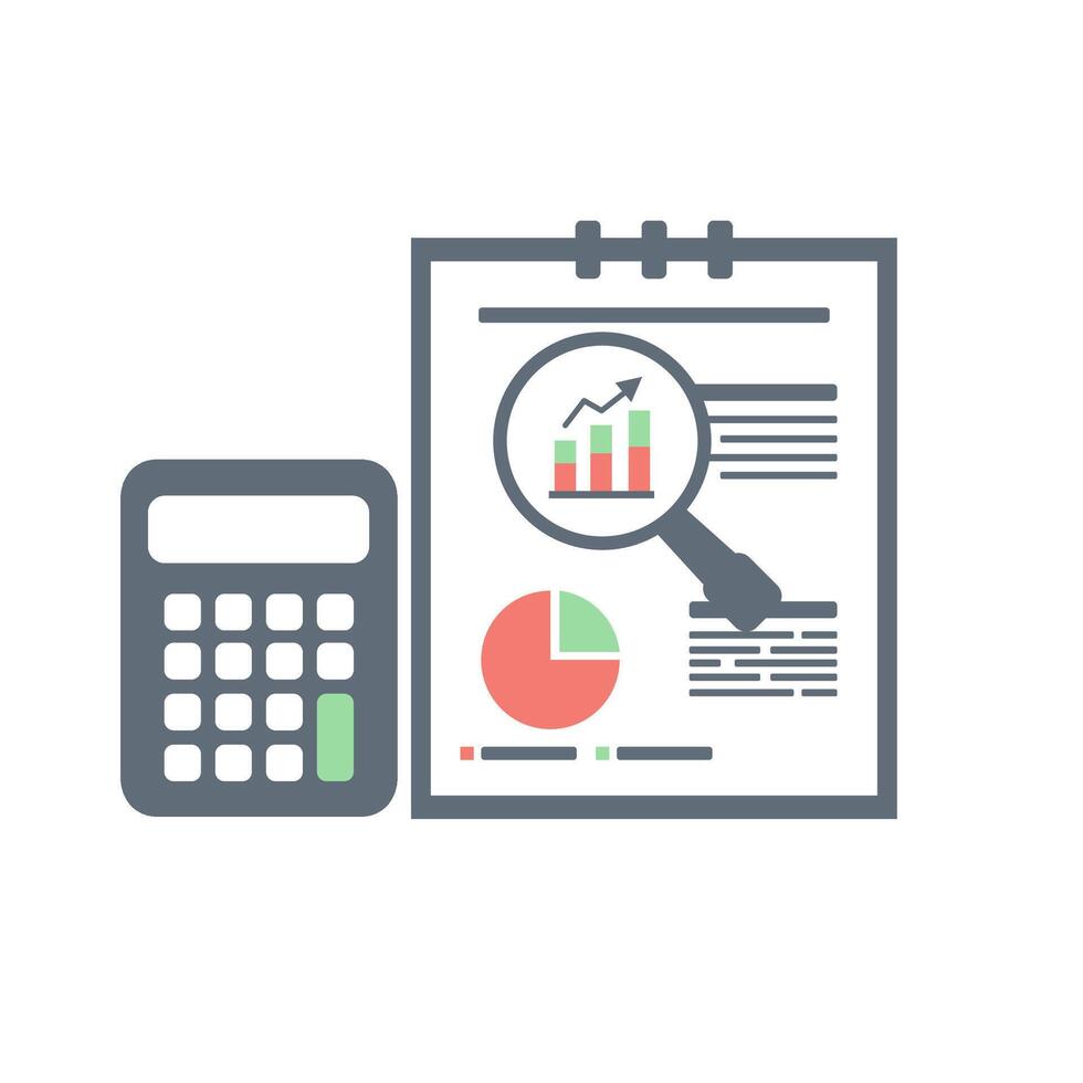 Data analysis concept on transparent background vector