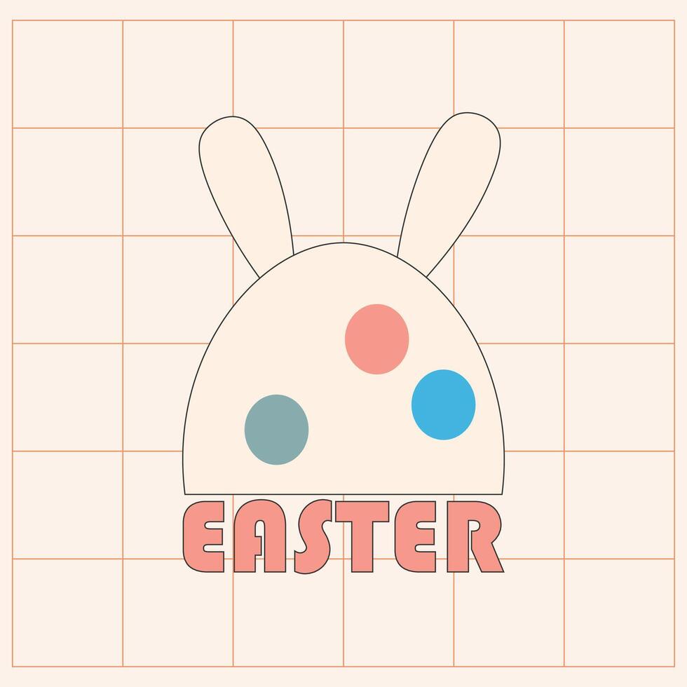 simple poster easter egg vector