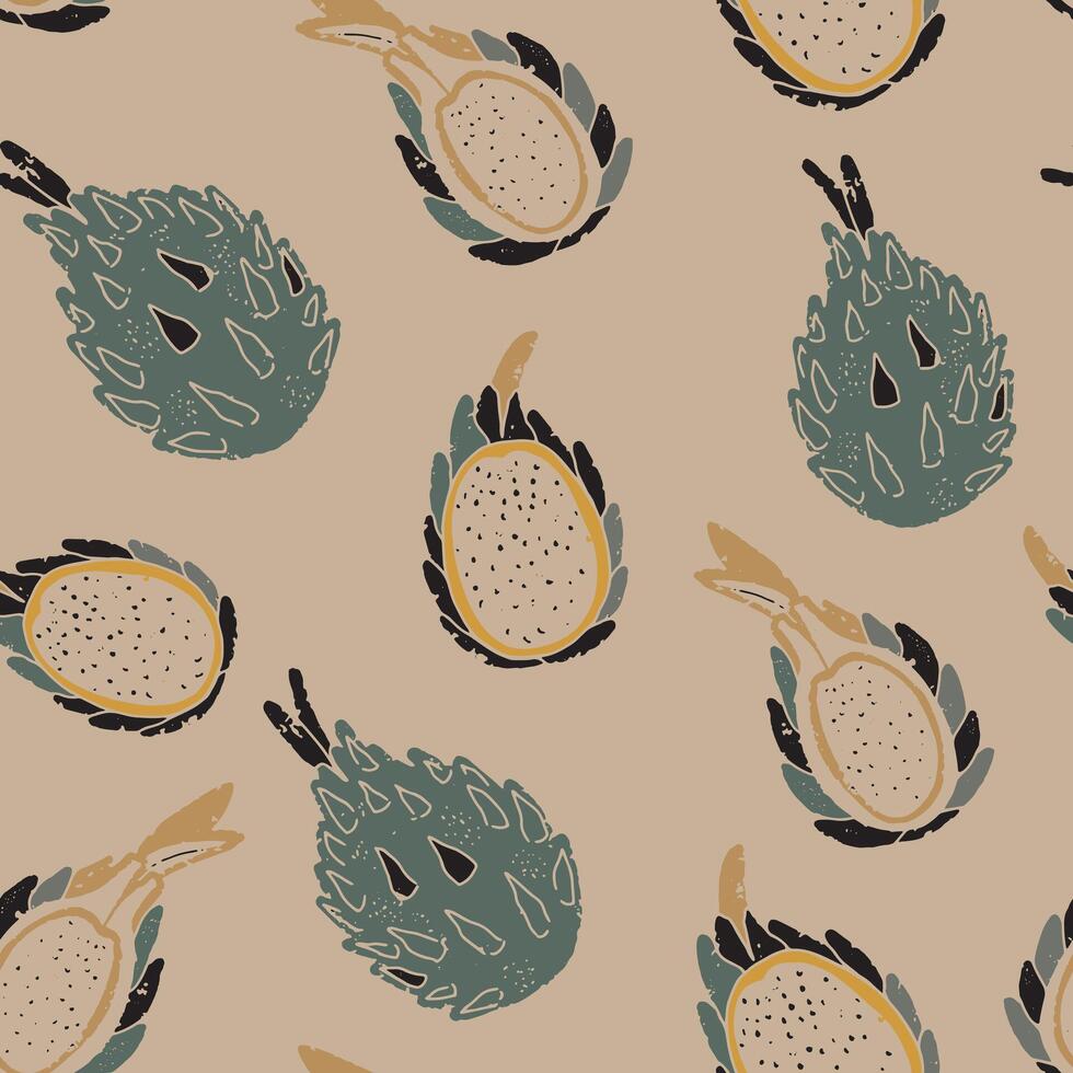 a pattern with fruit on it vector