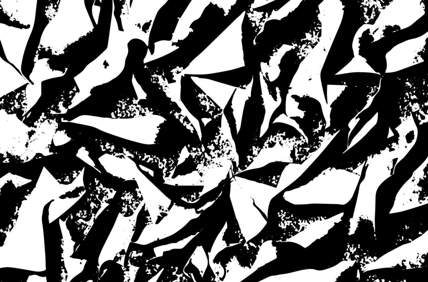 a black and white abstract pattern with many different shapes vector