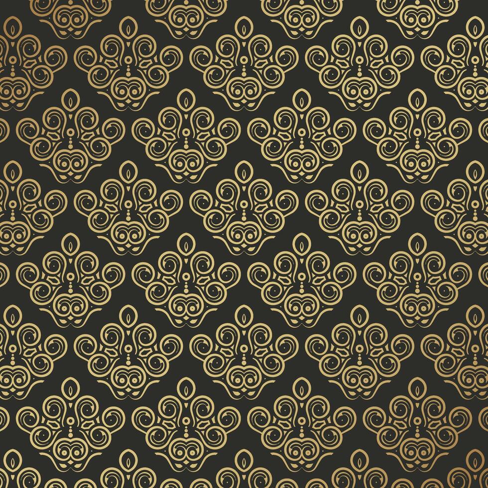 luxury dark retro pattern background vector