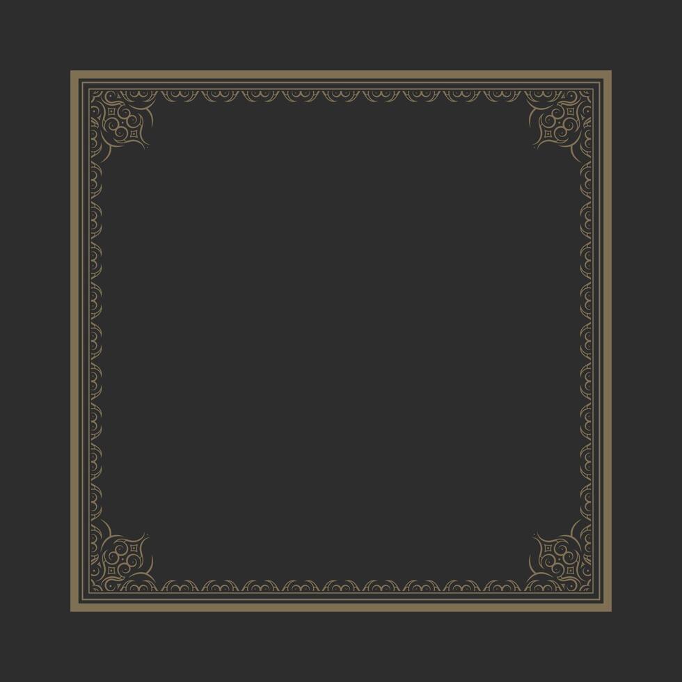 Elegant antique decorative frame design background vector