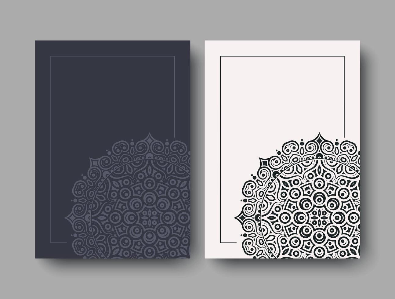 set of mandala cover in retro color. vector