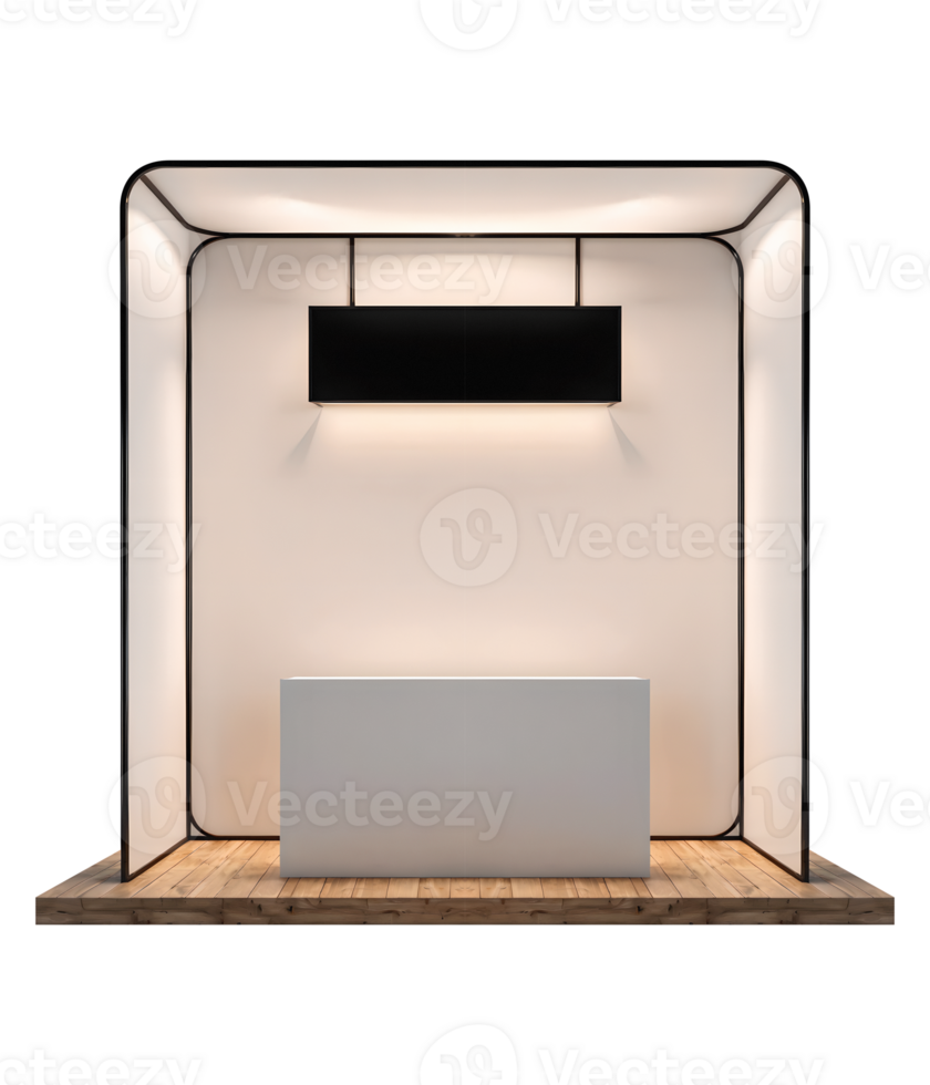 Modern Mockup design Event Box Booth Design for Display Showcase Product png