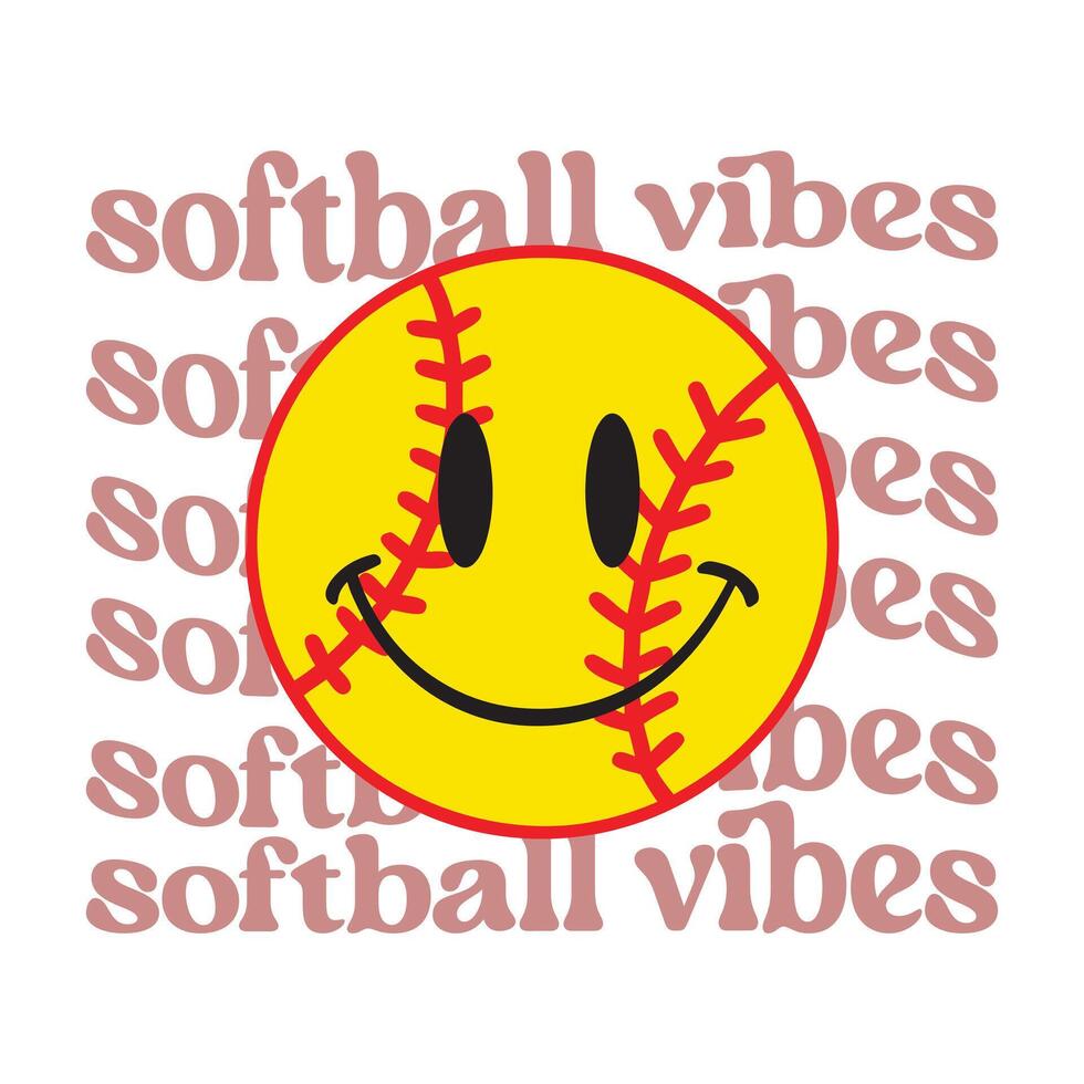 Softball Player Graphic Tee with Typography and Sports Illustration vector