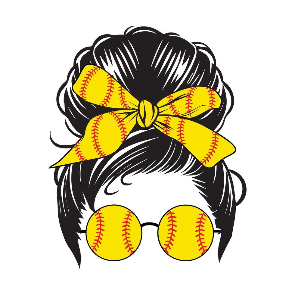 softball sports illustration vector