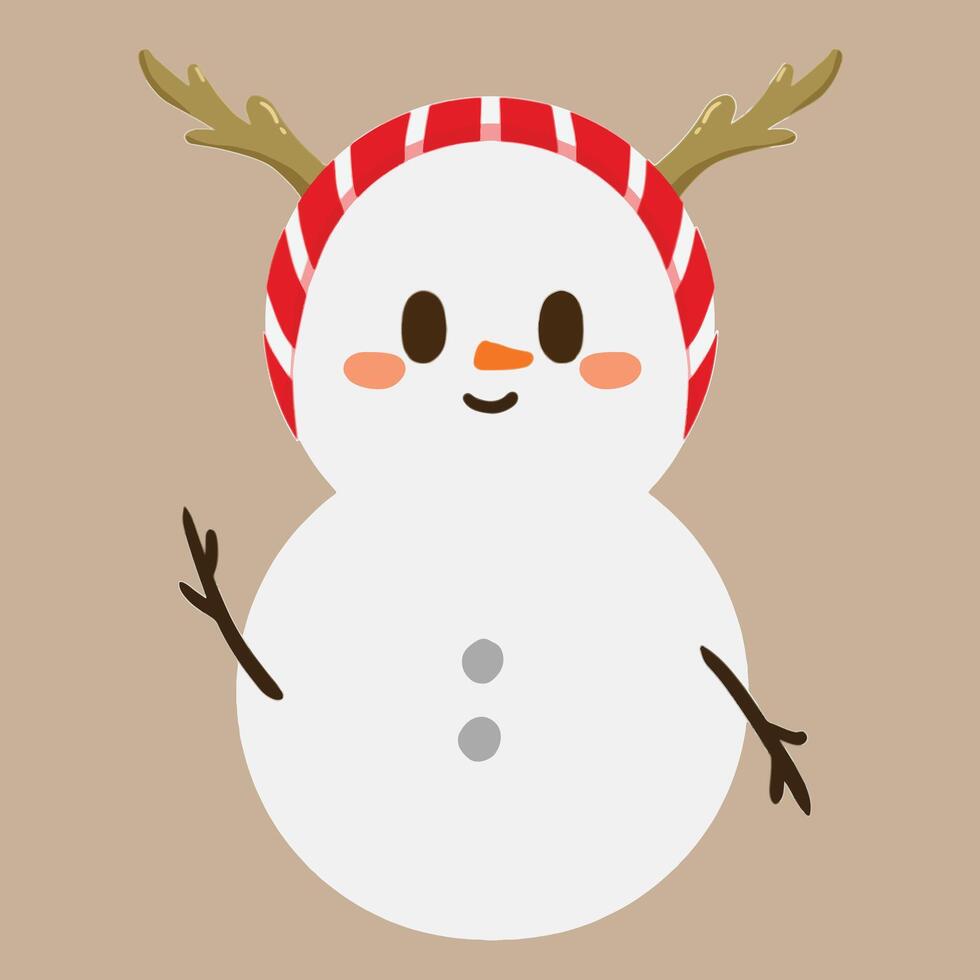 white snow with deer bandana vector