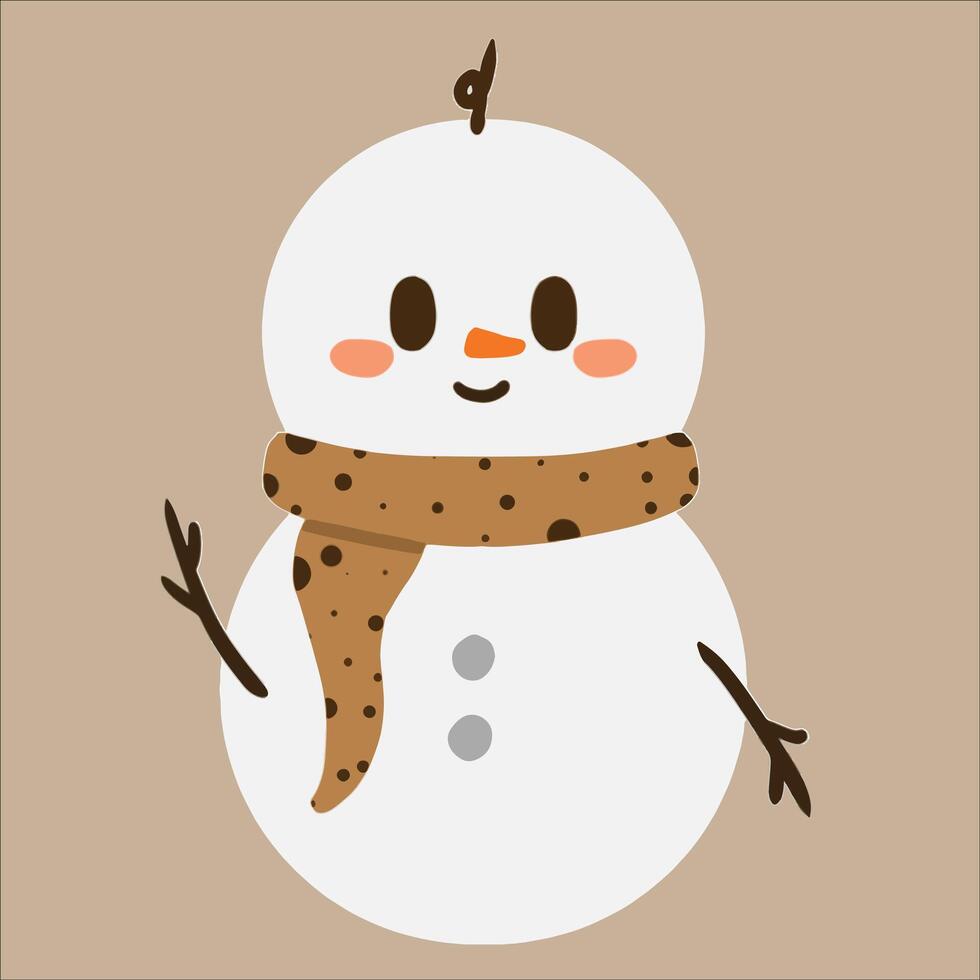 a snow design with brown shawl vector