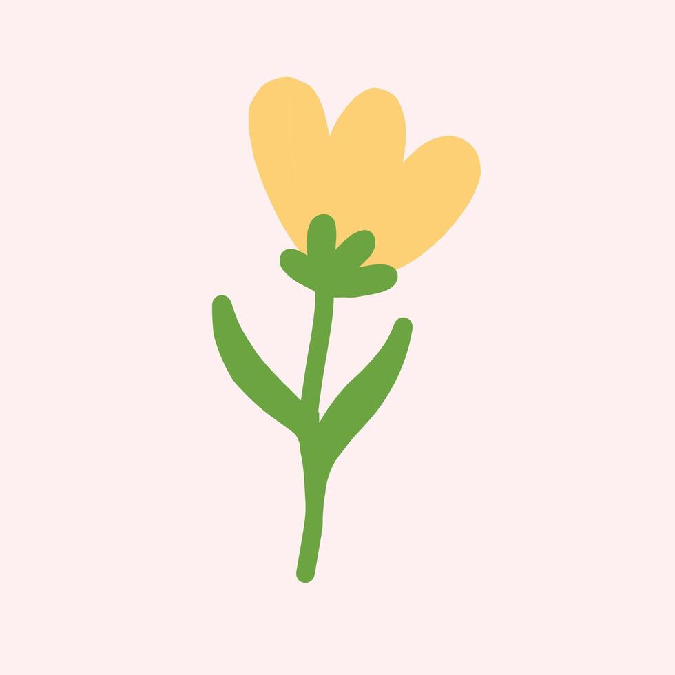 A yellow flower vector