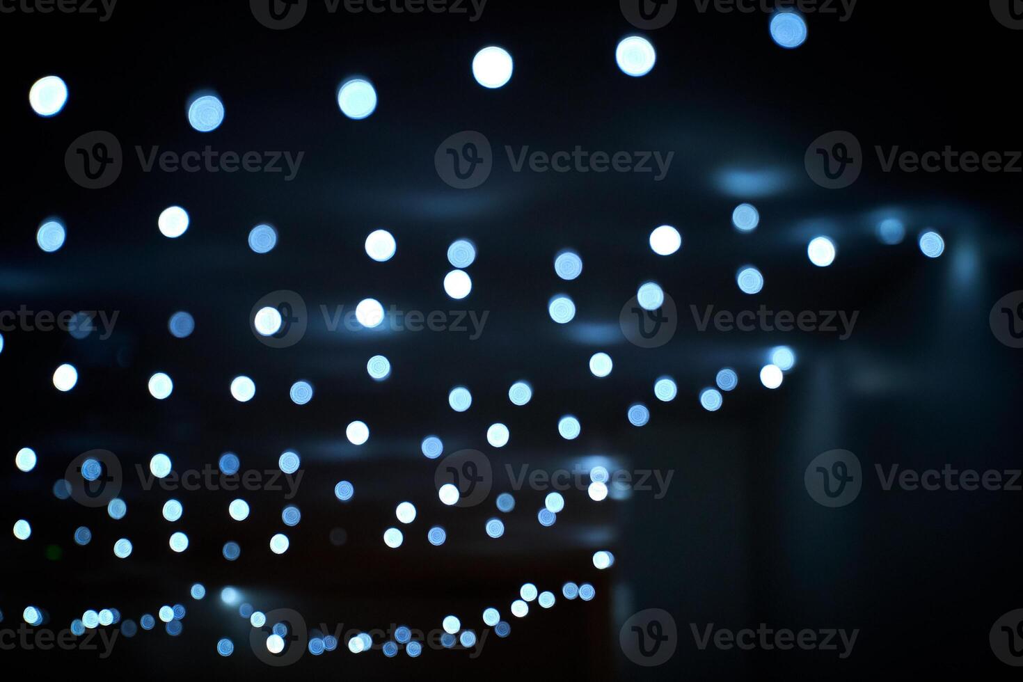 Evening blue lights boche, black background photo