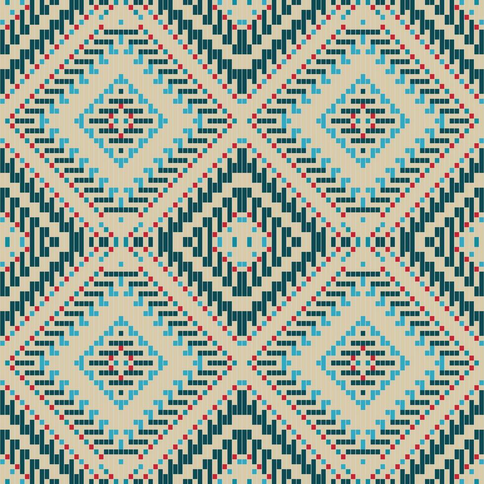 Geometric Ethnic Arabic Pattern Designfolk Embroidery, Aztec Geometric Ornament Print. Design for Carpet, Wallpaper, Clothing, Wrapping, Fabric vector