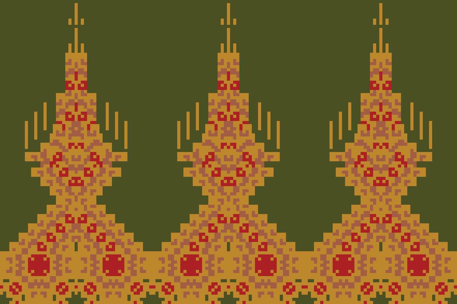 Traditional Ethnic Seamless Patternfolk Embroidery, Aztec Geometric Ornament Print. Design for Carpet, Wallpaper, Clothing, Wrapping, Fabric vector