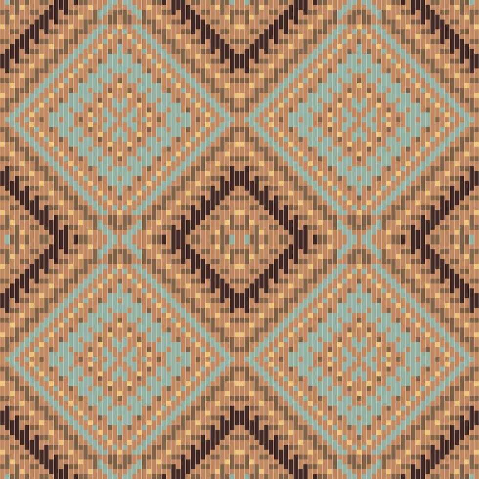 Motif Embroidery Arabic Geometrical Pattern and Designfolk Embroidery, Aztec Geometric Ornament Print. Design for Carpet, Wallpaper, Clothing, Wrapping, Fabric vector