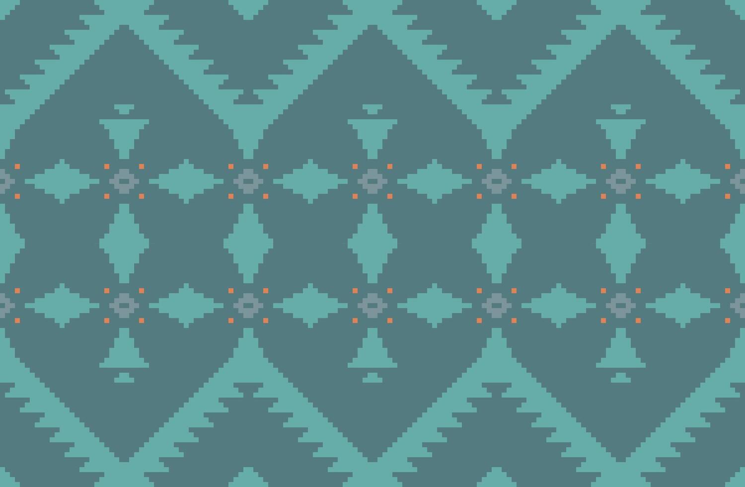 Cross Stitch Arabic Geometrical Pattern and Designfolk Embroidery, Aztec Geometric Ornament Print. Design for Carpet, Wallpaper, Clothing, Wrapping, Fabric vector