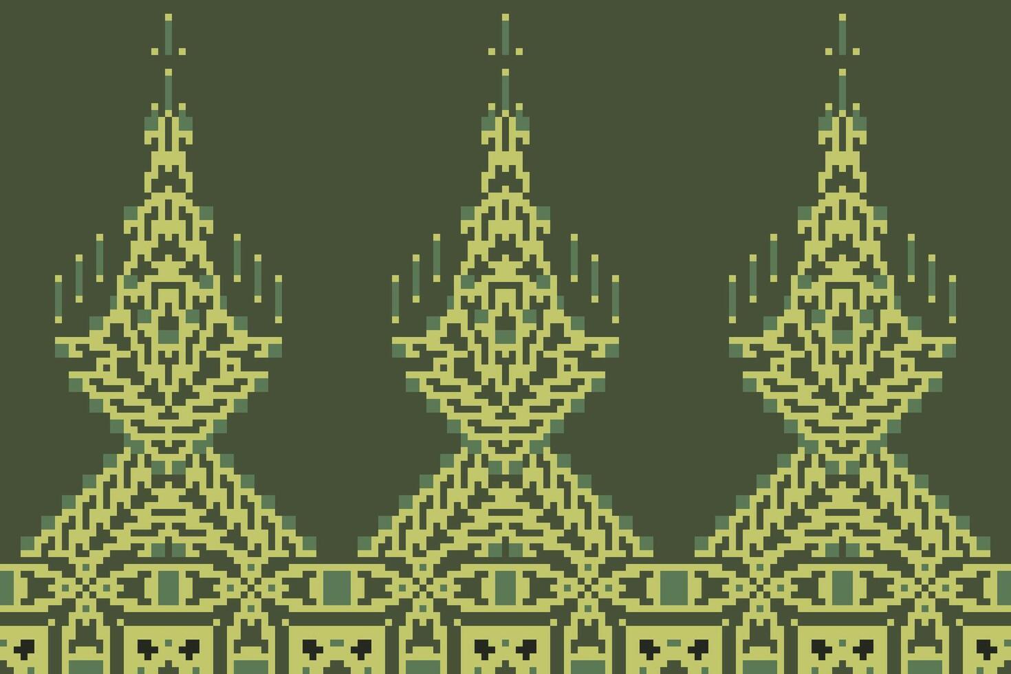 Native Traditional Ikat Patternfolk Embroidery, Aztec Geometric Ornament Print. Design for Carpet, Wallpaper, Clothing, Wrapping, Fabric vector