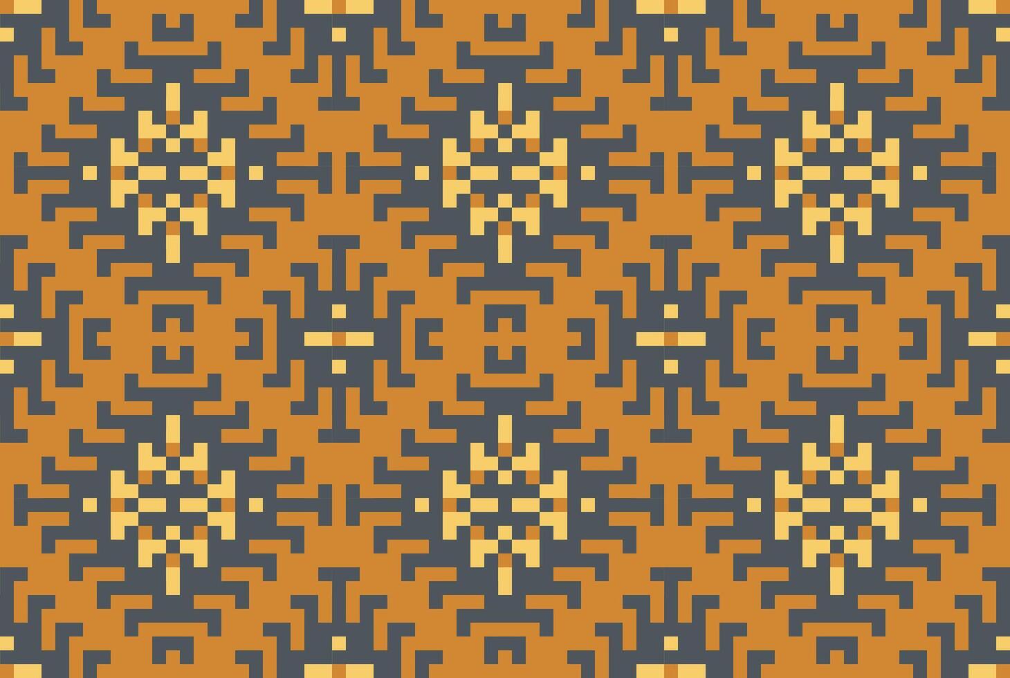 Pixel Ethnic Ndebele Traditional Pattern Drawingfolk Embroidery, Aztec Geometric Ornament Print. Design for Carpet, Wallpaper, Clothing, Wrapping, Fabric vector
