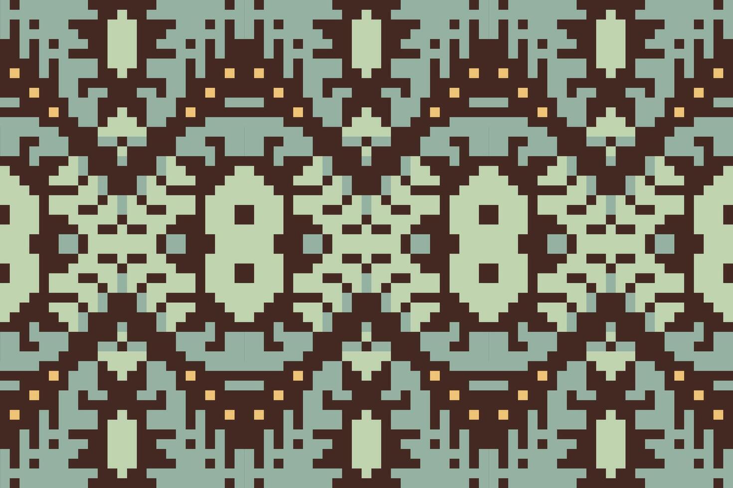Pixel Ethnic Traditional Japanese Patternfolk Embroidery, Aztec Geometric Ornament Print. Design for Carpet, Wallpaper, Clothing, Wrapping, Fabric vector