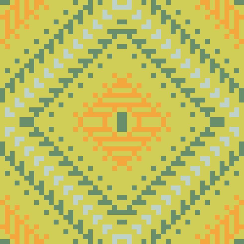 Knit Ethnic Pattern Designfolk Embroidery, Aztec Geometric Ornament Print. Design for Carpet, Wallpaper, Clothing, Wrapping, Fabric vector