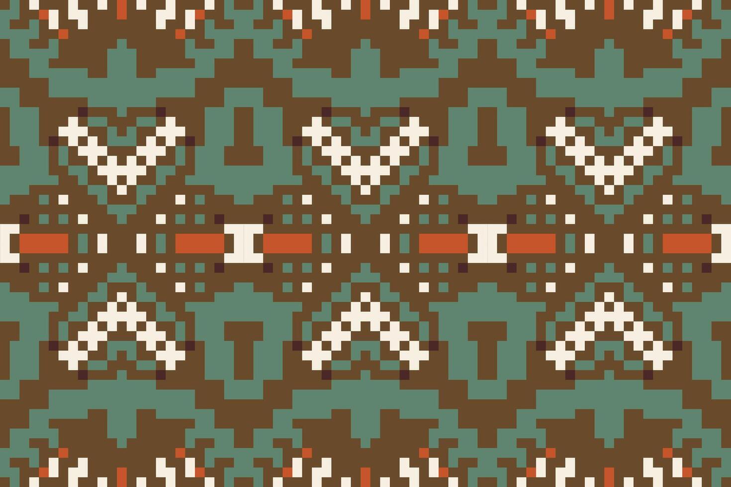 Traditional Design Abstract Geometric Pattern With Stripes Linesfolk Embroidery, Aztec Geometric Ornament Print. Design for Carpet, Wallpaper, Clothing, Wrapping, Fabric vector