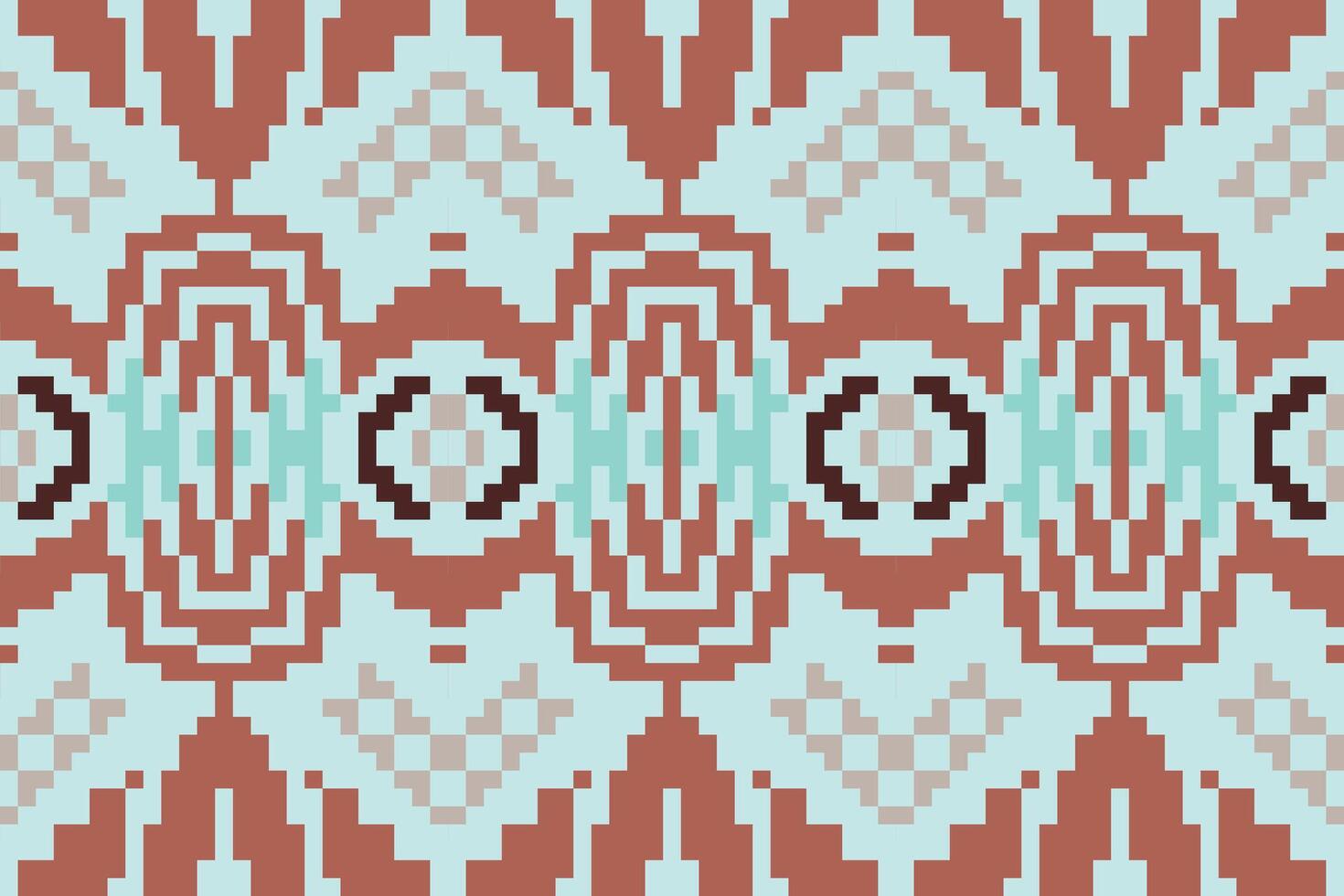 Repeating Pattern Ethnic Geometric Patternfolk Embroidery, Aztec Geometric Ornament Print. Design for Carpet, Wallpaper, Clothing, Wrapping, Fabric vector