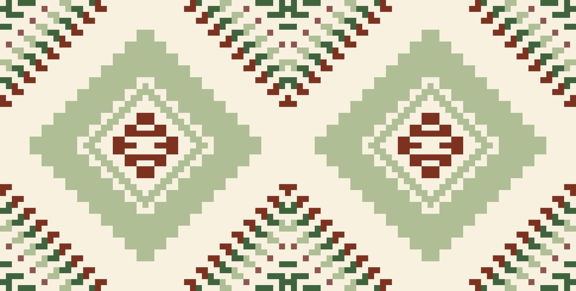 Tribal Geometric Pattern Drawingfolk Embroidery, Aztec Geometric Ornament Print. Design for Carpet, Wallpaper, Clothing, Wrapping, Fabric vector
