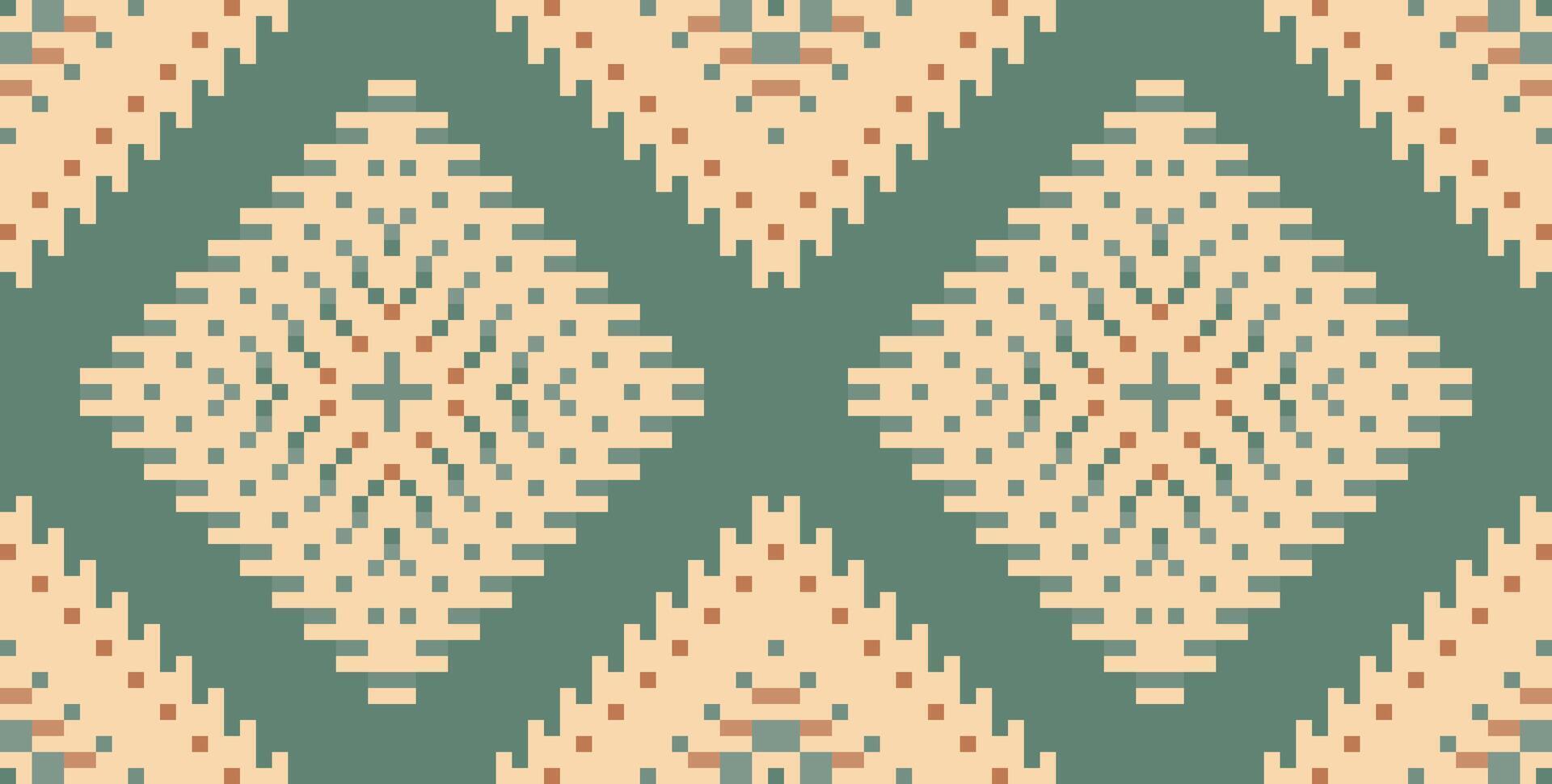 Geometric Ethnic Islamic Geometric Patternfolk Embroidery, Aztec Geometric Ornament Print. Design for Carpet, Wallpaper, Clothing, Wrapping, Fabric vector