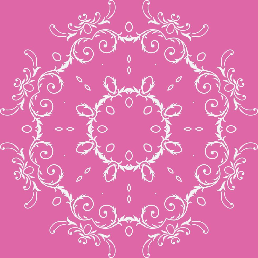 Damask Colour Palestinian Traditional Blouse Pattern Folk Embroidery, Aztec Ornament Print. Design for Carpet, Wallpaper, Clothing, Wrapping, Fabric vector