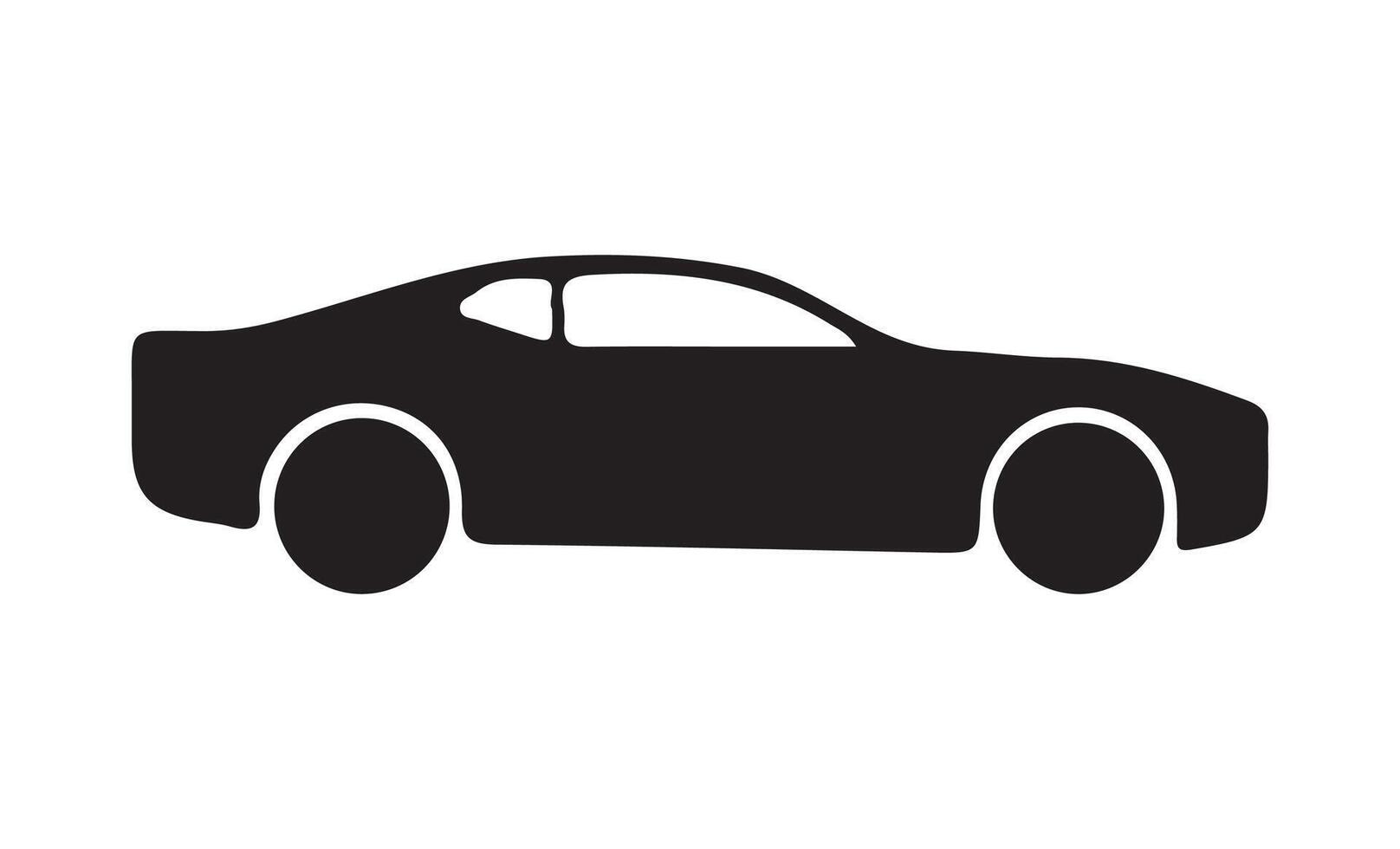 Compact city car icon. Side View. vector