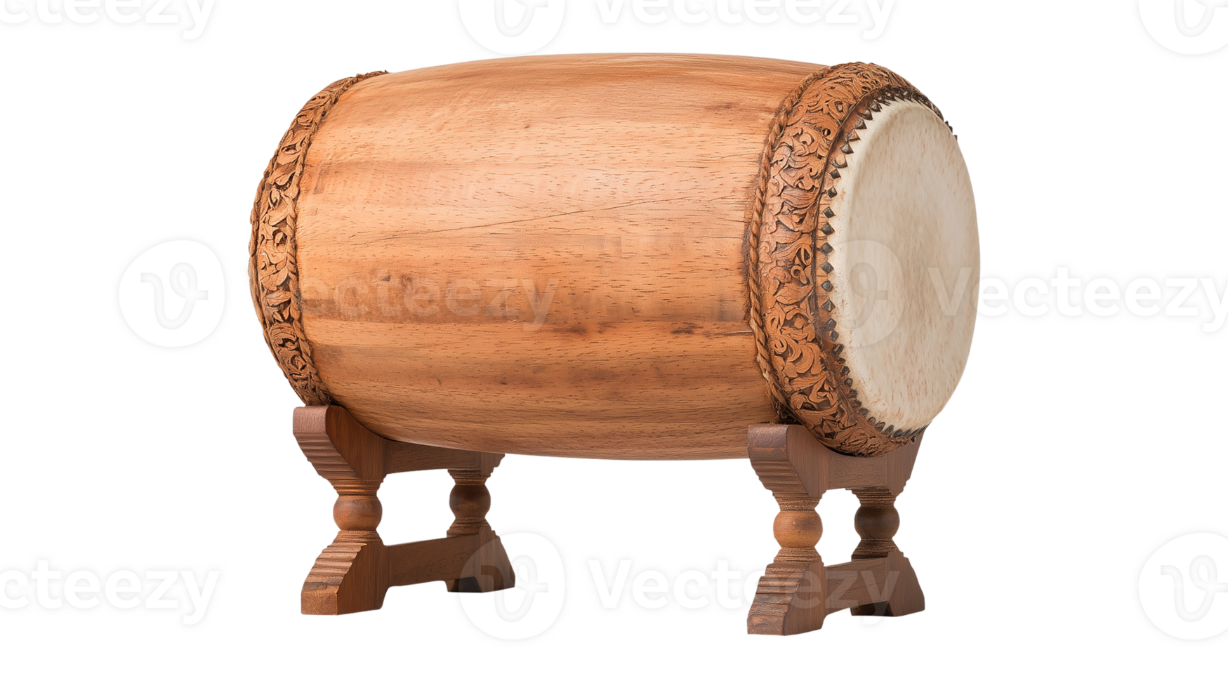 A beautifully crafted horizontal bedug, symbolizing Islamic traditions png