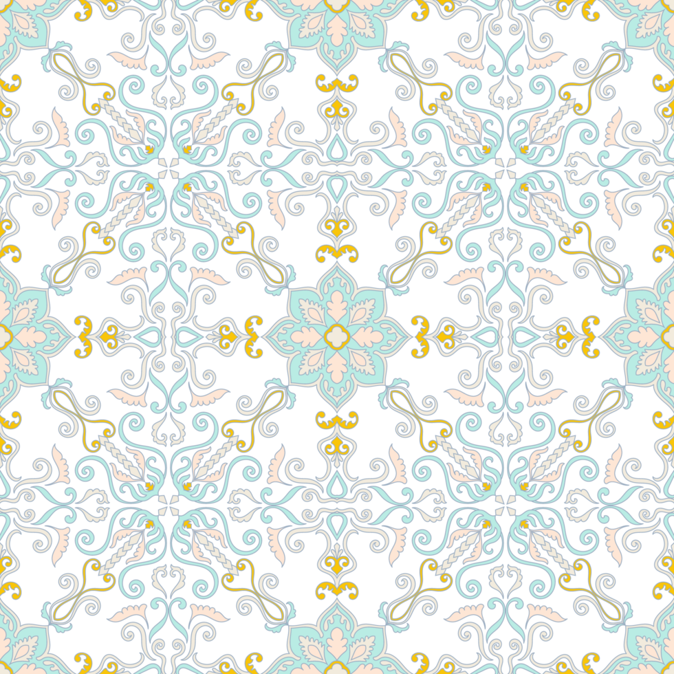 Seamless Pastel Flower Motifs Soft Abstract Design for Textiles and Walls png