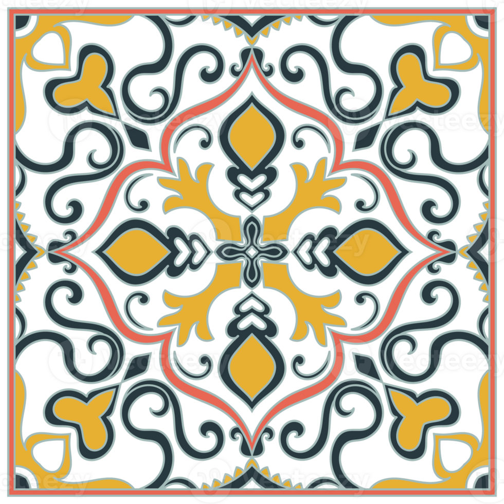 Abstract Square Frame Pattern Multicolor Design for Fabric and Wallpaper png