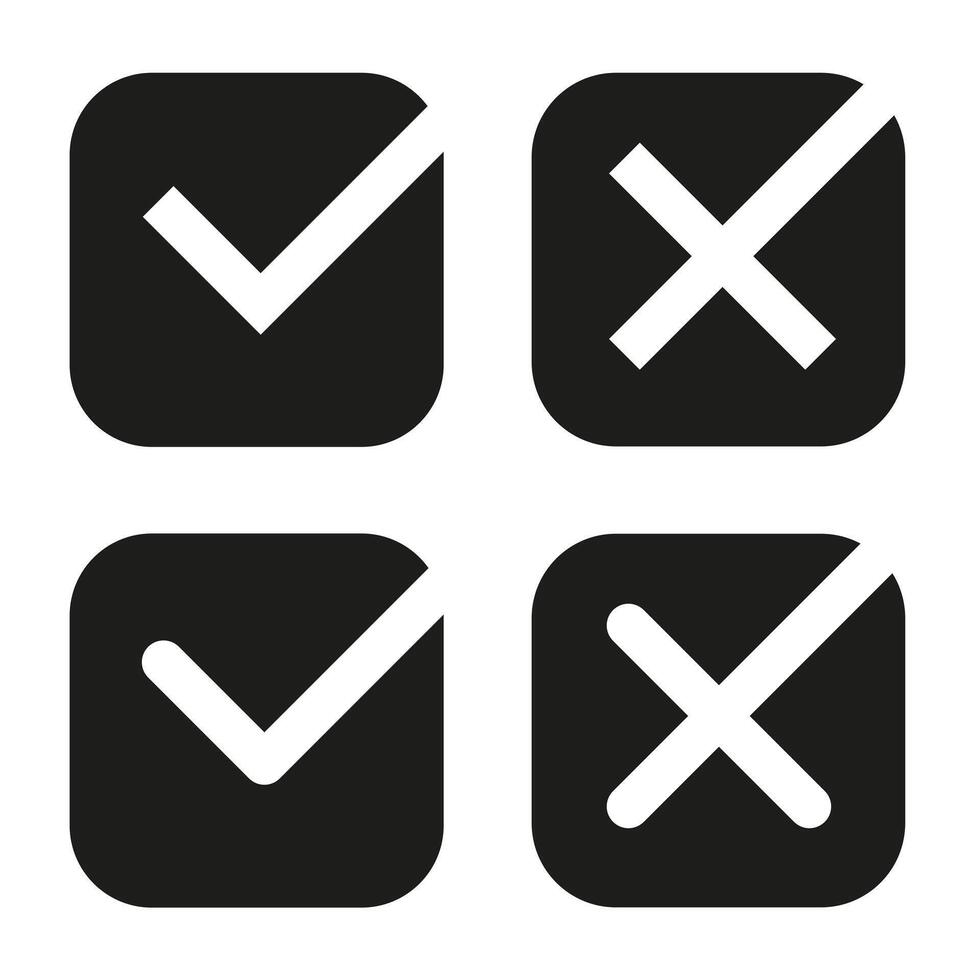 Check mark sign. Approved symbol. Check mark icon. Check mark set. vector